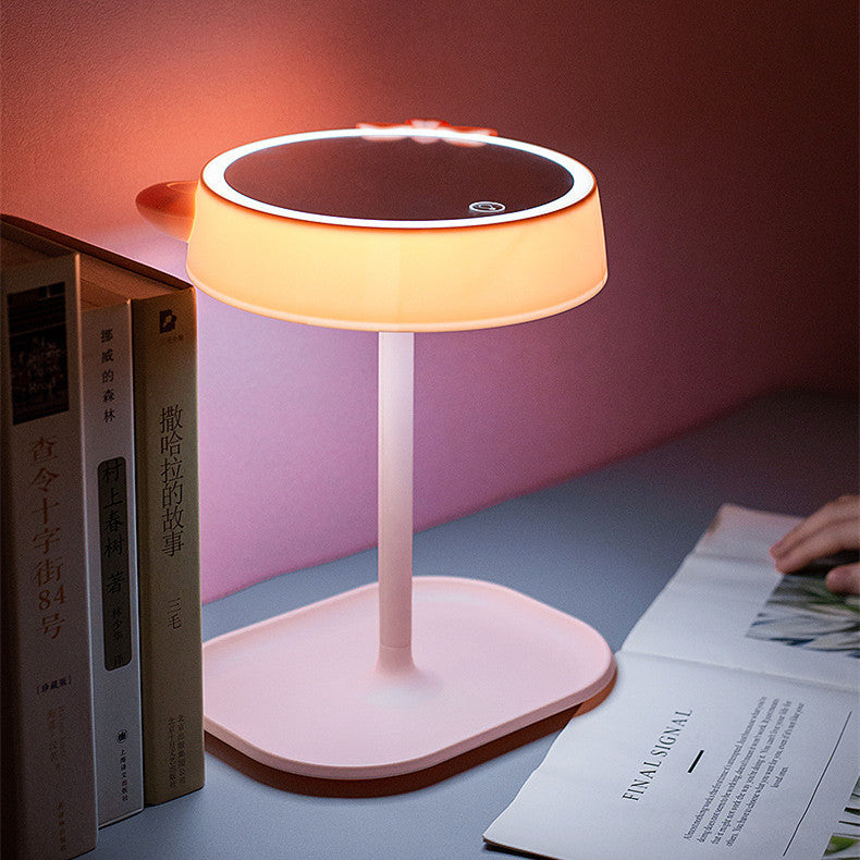 Desktop Touch Screen With Light USB Charging Desktop Recepting Makeup Mirror