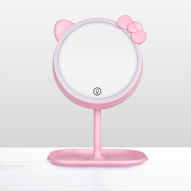 Desktop Touch Screen With Light USB Charging Desktop Recepting Makeup Mirror