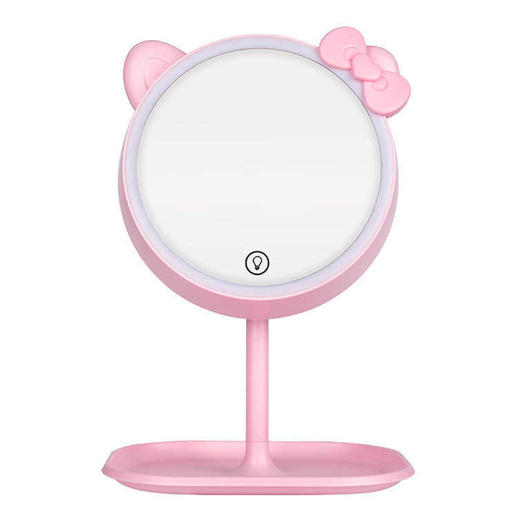 Desktop Touch Screen With Light USB Charging Desktop Recepting Makeup Mirror