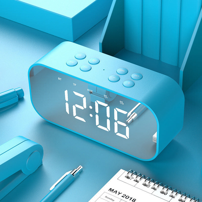 Music alarm clock creative student mute bedside luminous digital clock children's alarm clock electronic clock multi-function audio