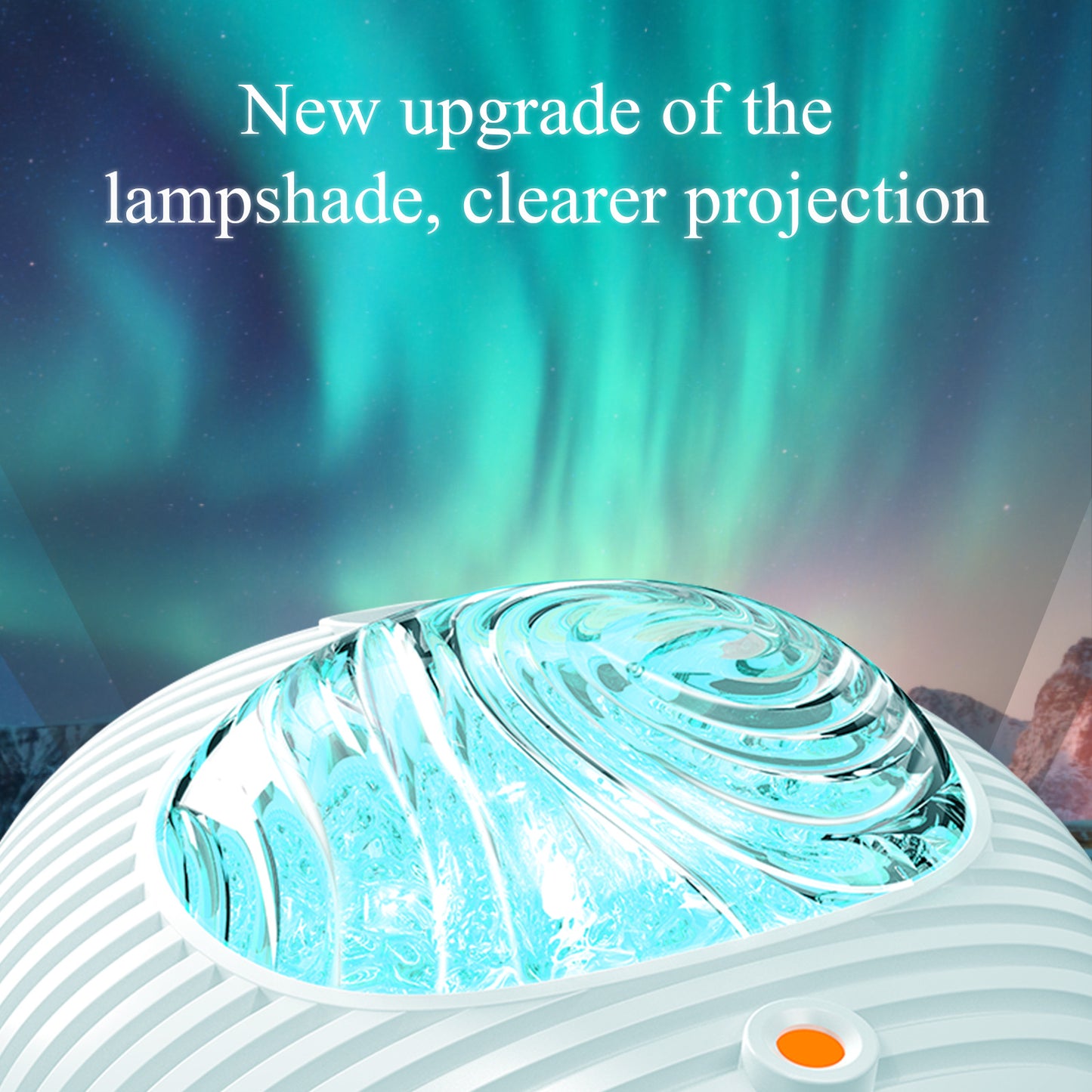 New Double Effect Northern Lights Projector Lamp Milky Way Atmosphere Lamp Starry Sky Lamp White Noise Projector Lamp With Rometes
