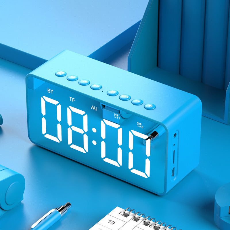 Music alarm clock creative student mute bedside luminous digital clock children's alarm clock electronic clock multi-function audio