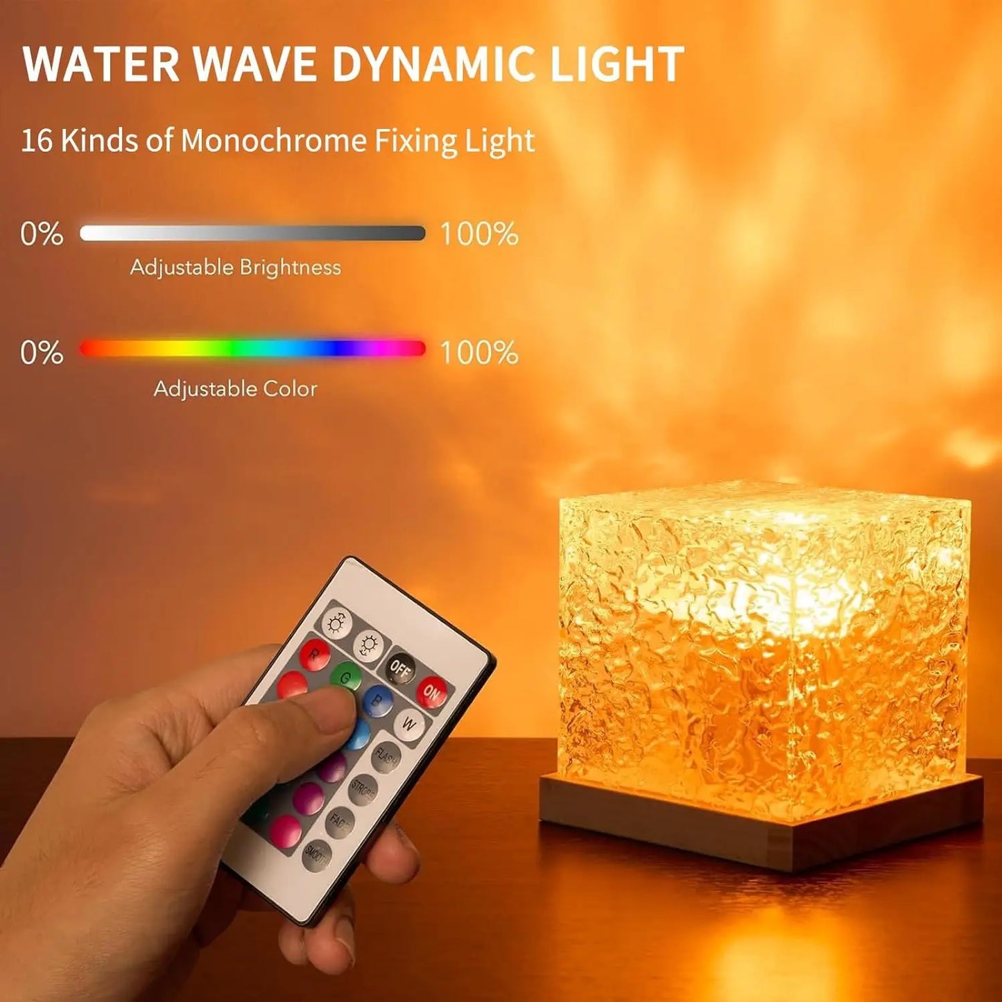 Ocean Wave Projector Light 16 Colors Midnight Aura Aurora Glow Lamp Home Office Bar Restaurant Underwater Projector Night Light - HMroll LLC