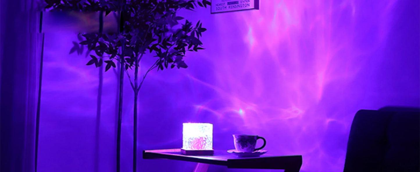 Ocean Wave Projector Light 16 Colors Midnight Aura Aurora Glow Lamp Home Office Bar Restaurant Underwater Projector Night Light - HMroll LLC
