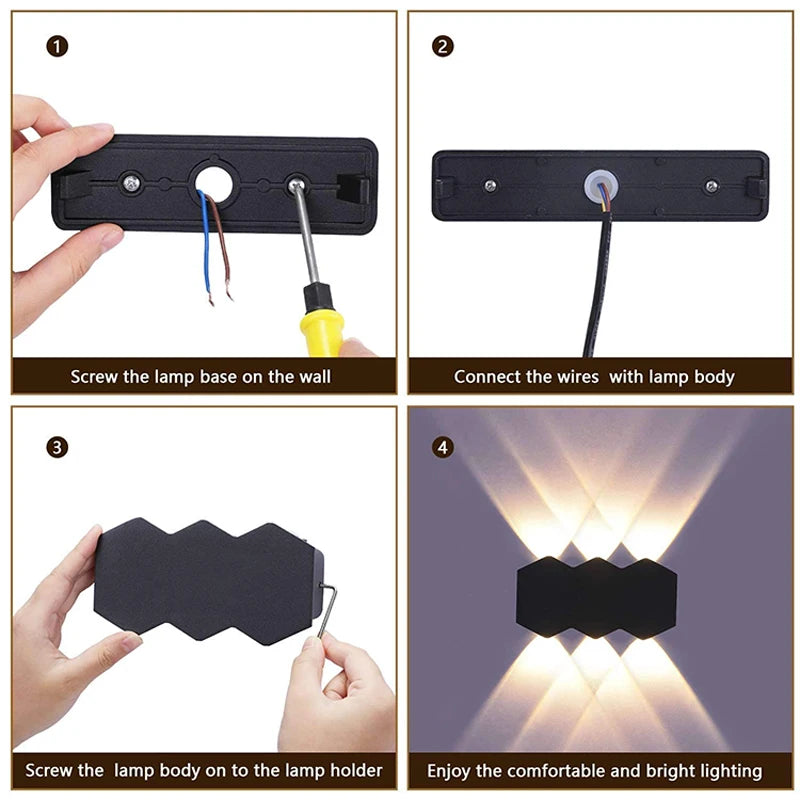 LED Wall Lamp Outdoor Waterproof IP65 - HMroll LLC