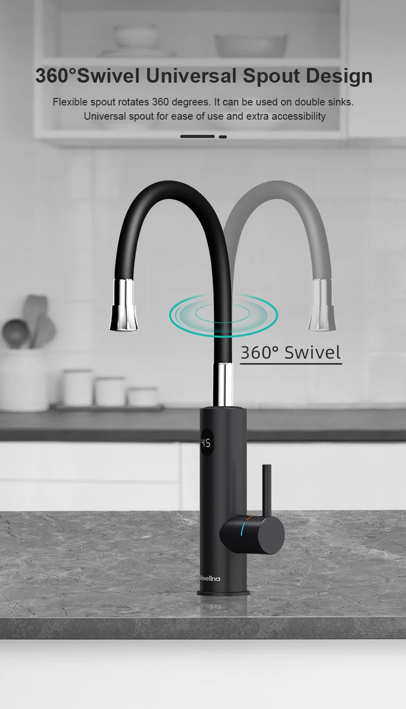 Electric Water Heater 2 in 1 Kitchen Faucet Tankless Water Heater Tap - HMroll LLC