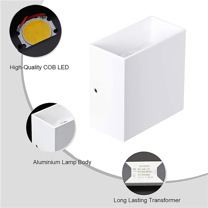 Up and Down LED Wall Lamp: Illuminate Your Space with Style! - HMroll LLC