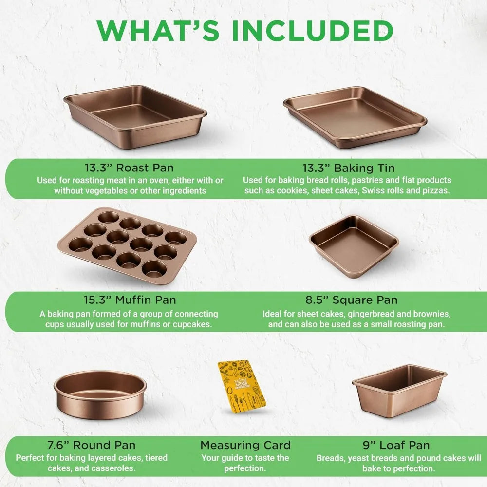 Kitchen Cookware Set in Matt Gold: Elevate Your Culinary Experience! - HMroll LLC