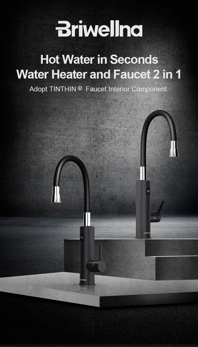 Electric Water Heater 2 in 1 Kitchen Faucet Tankless Water Heater Tap - HMroll LLC