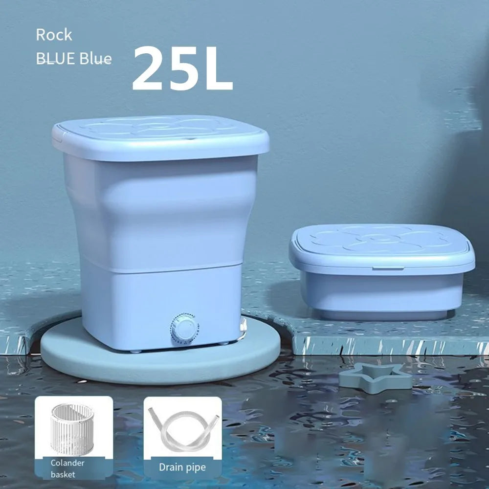 Large Portable Washing Machine Folding and Dryer Bucket for Clothes Socks Underwear Mini Washer - HMroll LLC