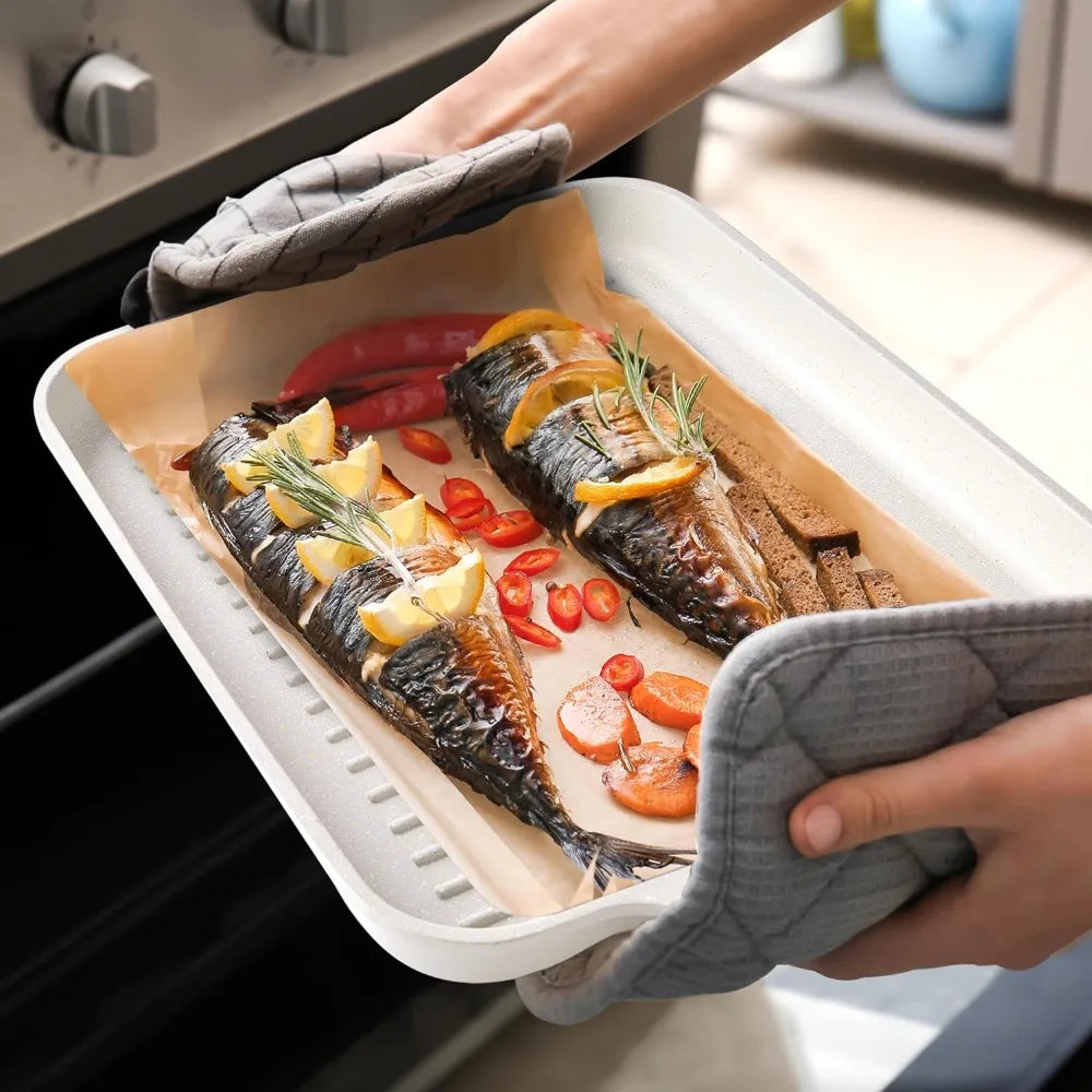Kitchen Nonstick Cookware Sets Granite Frying Pans - HMroll LLC