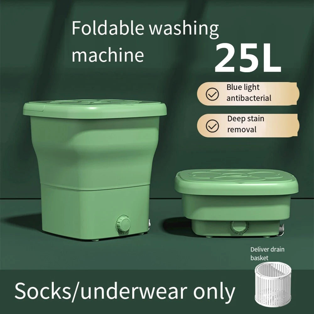 Large Portable Washing Machine Folding and Dryer Bucket for Clothes Socks Underwear Mini Washer - HMroll LLC