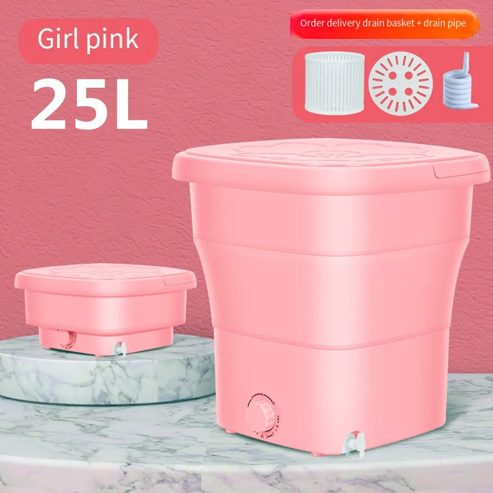 Large Portable Washing Machine Folding and Dryer Bucket for Clothes Socks Underwear Mini Washer - HMroll LLC