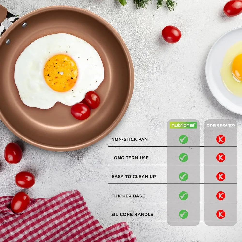 Kitchen Cookware Set in Matt Gold: Elevate Your Culinary Experience! - HMroll LLC