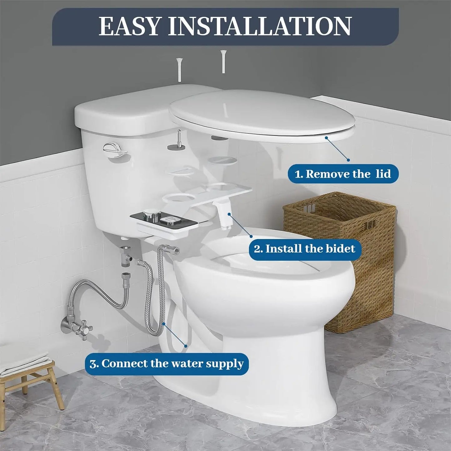 SAMODRA Ultra-Slim Bidet Attachment for Toilet: Elevate Your Hygiene Experience! - HMroll LLC