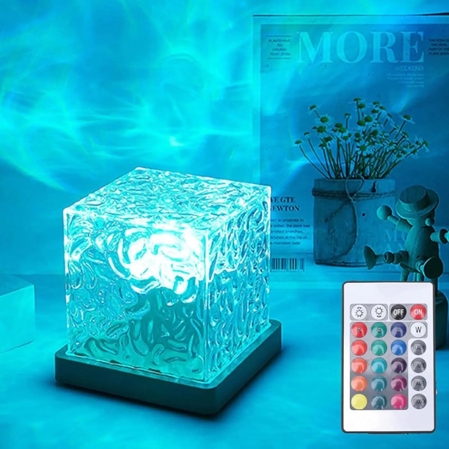 Ocean Wave Projector Light 16 Colors Midnight Aura Aurora Glow Lamp Home Office Bar Restaurant Underwater Projector Night Light - HMroll LLC