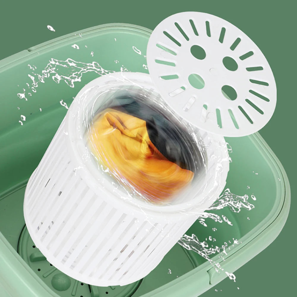 Large Portable Washing Machine Folding and Dryer Bucket for Clothes Socks Underwear Mini Washer - HMroll LLC
