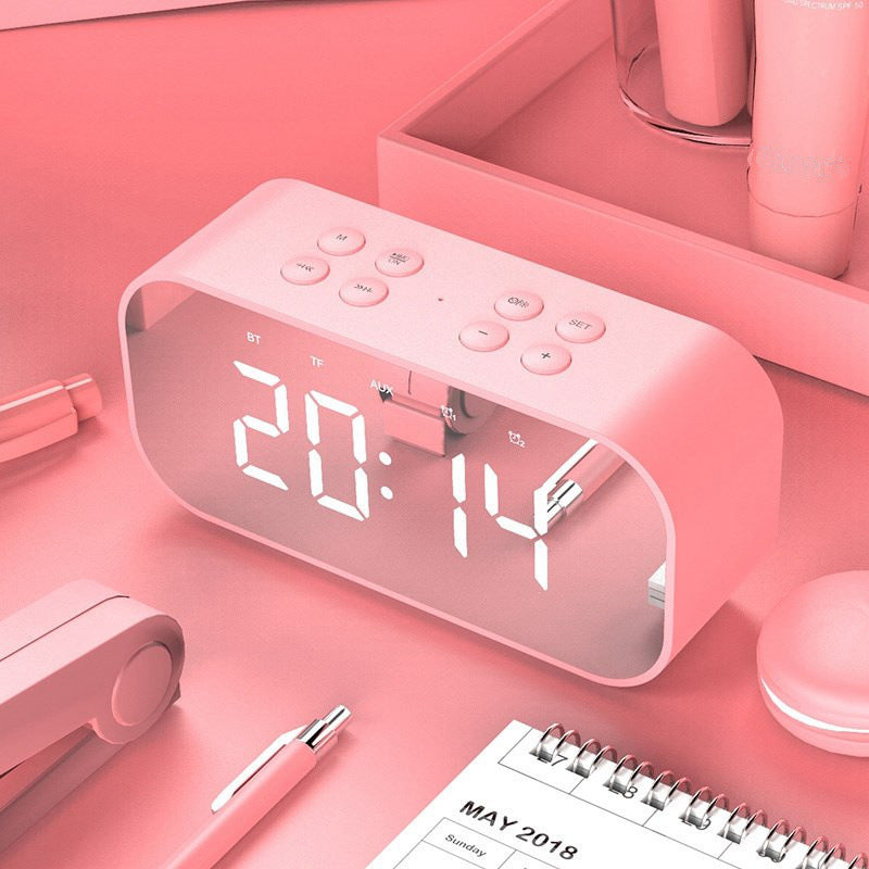 Music alarm clock creative student mute bedside luminous digital clock children's alarm clock electronic clock multi-function audio