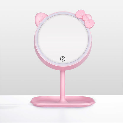 Desktop Touch Screen With Light USB Charging Desktop Recepting Makeup Mirror