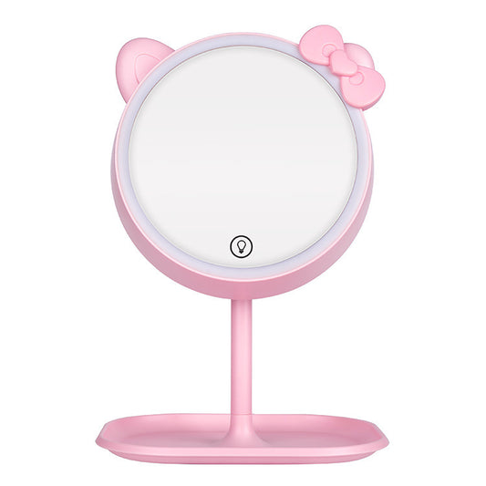 Desktop Touch Screen With Light USB Charging Desktop Recepting Makeup Mirror
