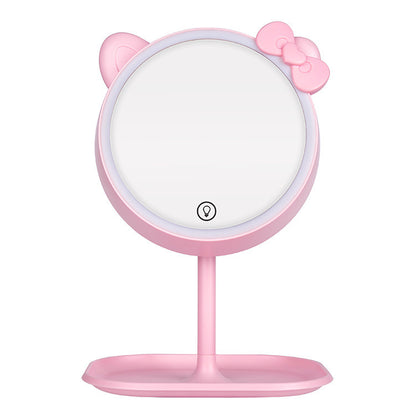 Desktop Touch Screen With Light USB Charging Desktop Recepting Makeup Mirror