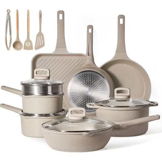 CAROTE 16-Piece Nonstick Cookware Set