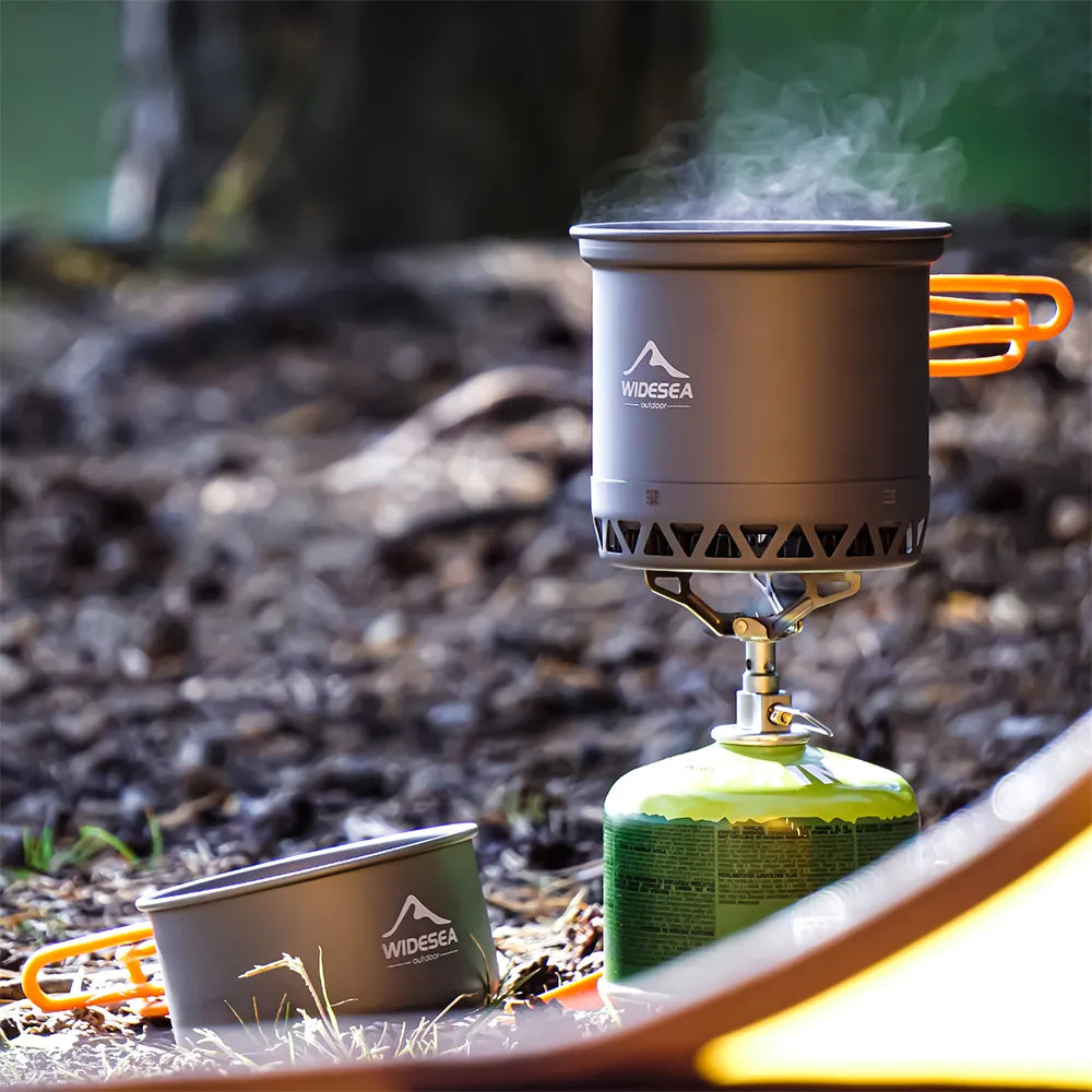 Widesea Camping Cookware Set is designed for outdoor enthusiasts who love cooking while on the go