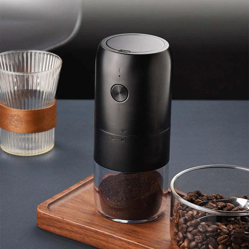 Wireless Electric Coffee Grinder Machine Type-C Charging Portable Coffee Bean Mill Coarse Grains Spice Herb Crusher Kitchen Tool - HMroll LLC
