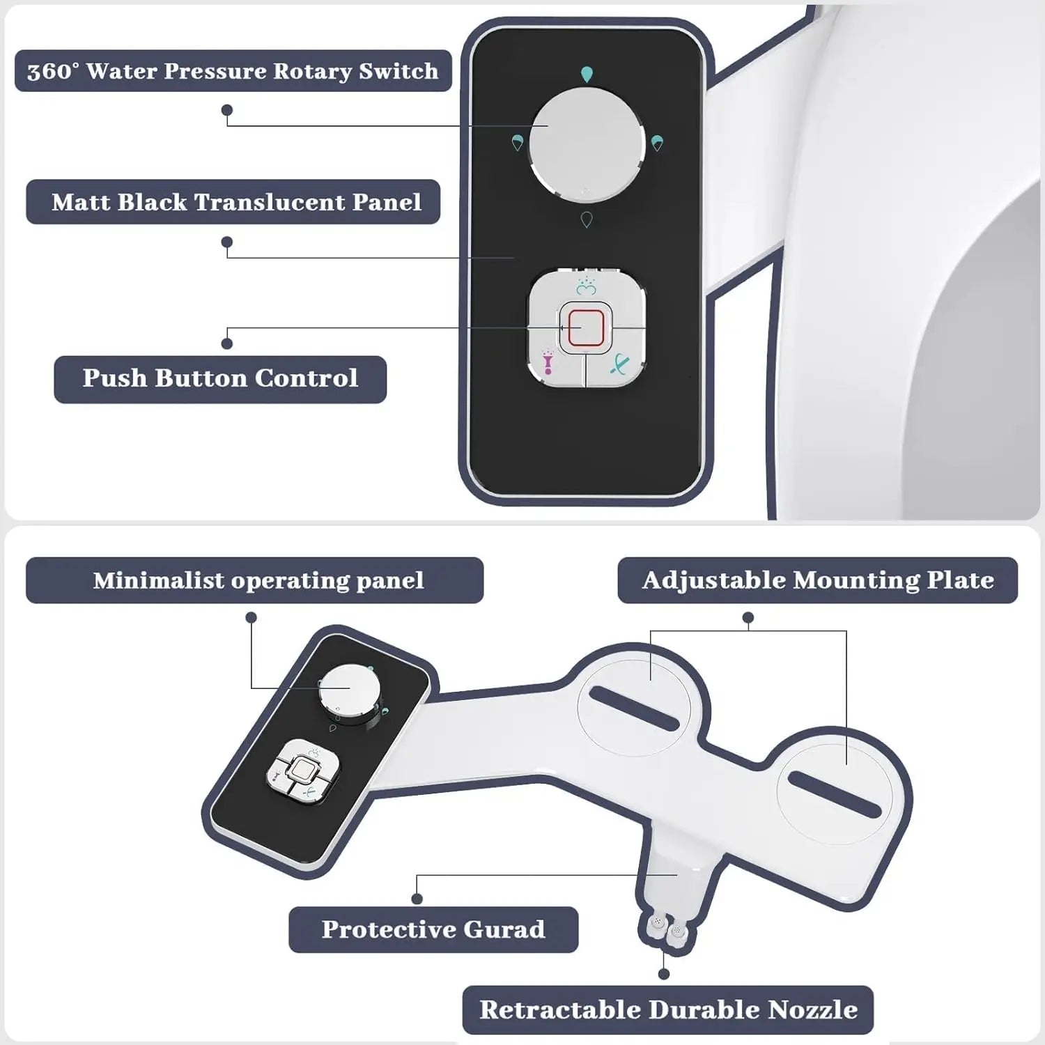 SAMODRA Ultra-Slim Bidet Attachment for Toilet: Elevate Your Hygiene Experience! - HMroll LLC