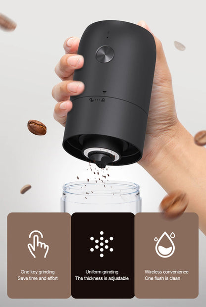 Wireless Electric Coffee Grinder Machine Type-C Charging Portable Coffee Bean Mill Coarse Grains Spice Herb Crusher Kitchen Tool - HMroll LLC