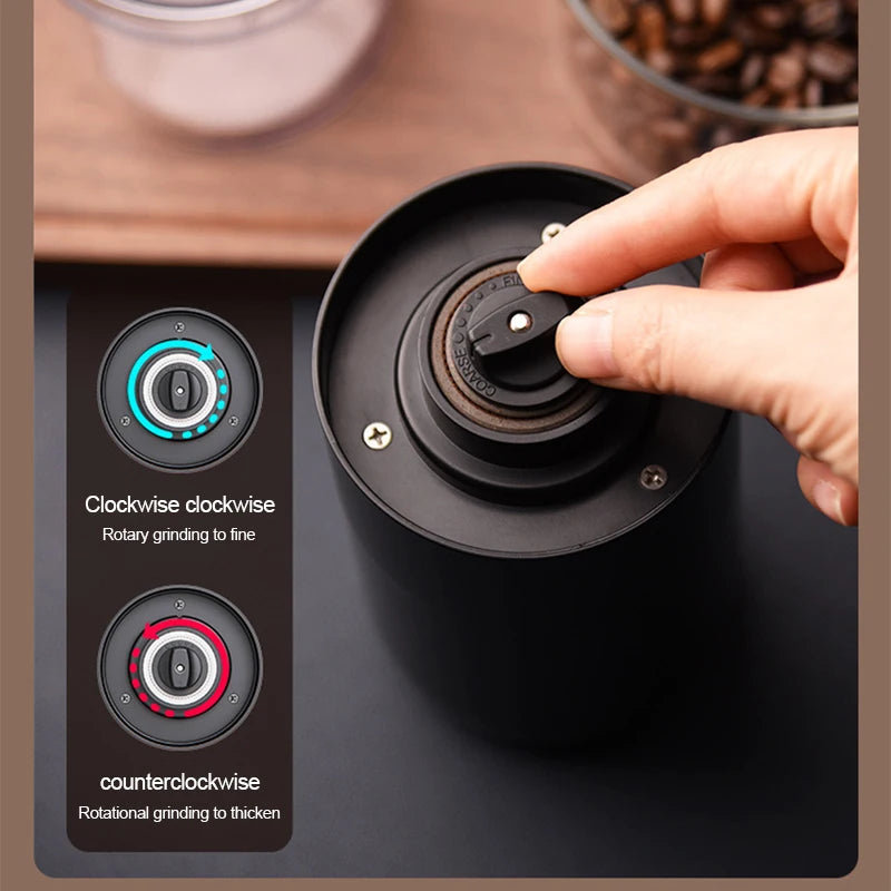 Wireless Electric Coffee Grinder Machine Type-C Charging Portable Coffee Bean Mill Coarse Grains Spice Herb Crusher Kitchen Tool - HMroll LLC