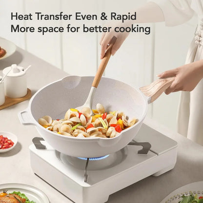 Kitchen Nonstick Cookware Sets Granite Frying Pans - HMroll LLC